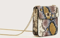 Camal/Blue Snake Handbag