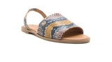 Camel/Blue Snake Sandal