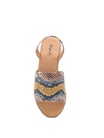 Camel/Blue Snake Sandal