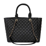 Leather Quilted Tote Set