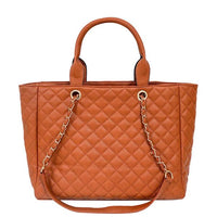 Leather Quilted Tote Set