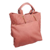 Leather Quilted Tote Set