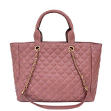 Leather Quilted Tote Set